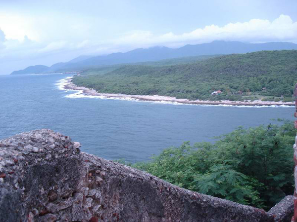 Paisaje del Castillo del morro en santiago de Cuba, segunda Fortaleza del pais.