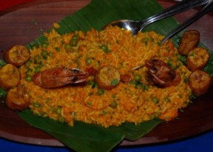 arroz-amarillo-con-camarones