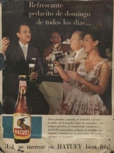 bebidas Anuncio con Odalys Fuentes. Reverso , enero 1959