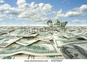 stock-photo-successful-businessman-sailing-on-dollar-boat-in-financial-sea-83970997