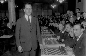 Berlin, José Raul Capablanca bei Schachturnier