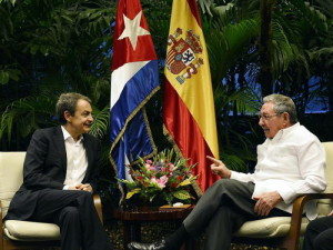 RAÚL CASTRO DE SE REÚNE CON JOSÉ LUIS RODRÍGUEZ ZAPATERO