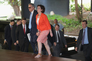 United States Assistant Secretary of State for Western Hemisphere Affairs Roberta Jacobson  and The Chief of Mission of the Unites States Interest Section in Havana Jeffrey DeLaurentis .