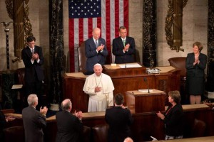 Pope Francis is received by the U.S. Congress. 