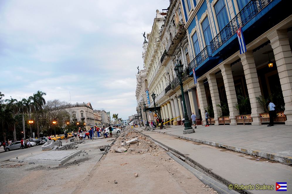 CUBA HOTY/TODAY: Por las calles de la Habana, arreglos para el recibimiento al presidente de los Estados Unidos. 