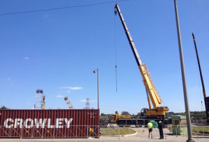 Preparativos para el concierto de los Rolling Stones en la Ciudad Deportiva de La Habana. (14ymedio)