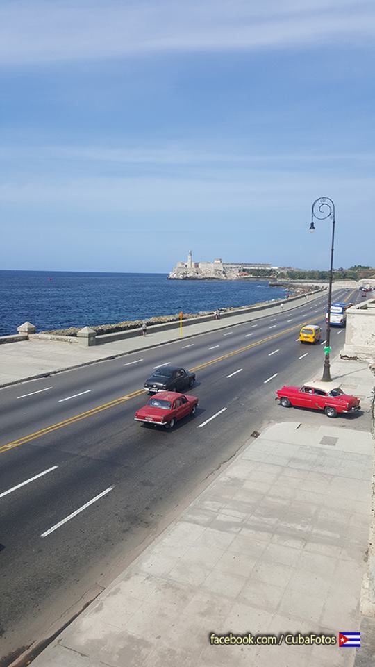 CUBA HOY/TODAY: El Malecon de la Habana pictured from the Asturian Centre. 