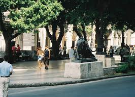 Paseo del Prado en la Habana. 