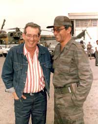 Norberto Fuentes and his friend them General Arnaldo Ochoa.