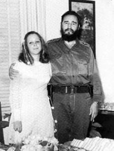 Alina Fernandez and Fidel Castro. 