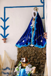 Trinidad. Santeria Altar to Yemaya, Goddess of the Sea, at Casa Templo de Santería Yemayá in Trinidad.