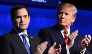 U.S. Senator Marco Rubio and Donald Trump. 