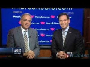 Senator Rubio and Journalist Oscar Haza.