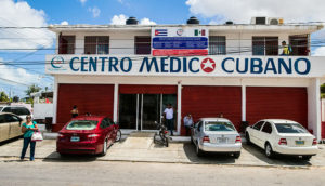 The Cuban Medical Center is in downtown Cancun, Quintana Roo. It was created by Cuban doctors living in Mexico and serving both Mexicans and Cubans.