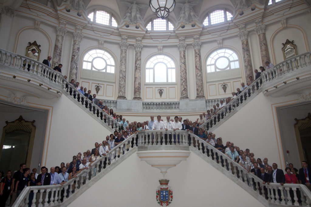 Reunión Gallega dentro de lo que fuera "El Centro Gallego de la Habana".