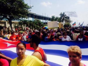 Parada de orgullo Gay celebrada en la Habana, Cuba en 2016.  