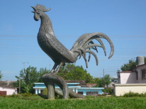 "In Cuba the rooster of Morón is a sculpture of bronze of three meters and Three tons, while in Spain there are two, but smaller.