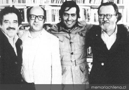 Escritores latinoamericanos, Gabriel García Márquez, Jorge Edwards, Mario Vargas Llosa y José Donoso