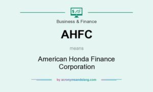 AHFC means - American Honda Finance Corporation