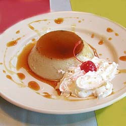 A wonderfully rich dessert, creamy and full of egg flavor like a very rich custard. 