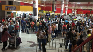 "Arrivals area at Terminal 3 of the Airport José Martí International Airport in Havana (14ymedio)