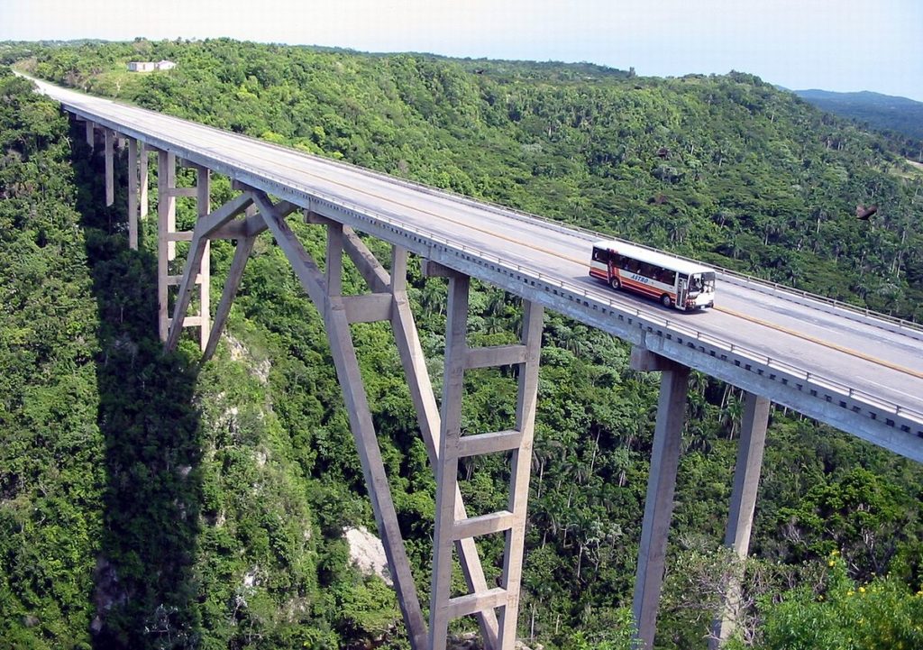 The Bacunayagua Bridge, Matanzas, Cuba. 