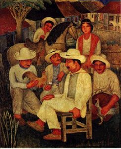 "Guajiros", the work of the Cuban painter Eduardo Abela of 1938, inspired by life in the countryside