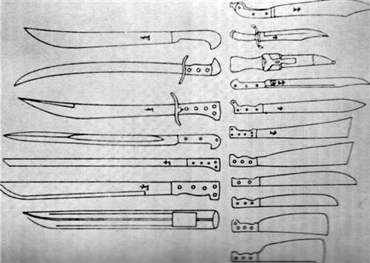 Los cubanos utilizaron gran variedad de tipos y marcas de machetes durante las guerras de independencia