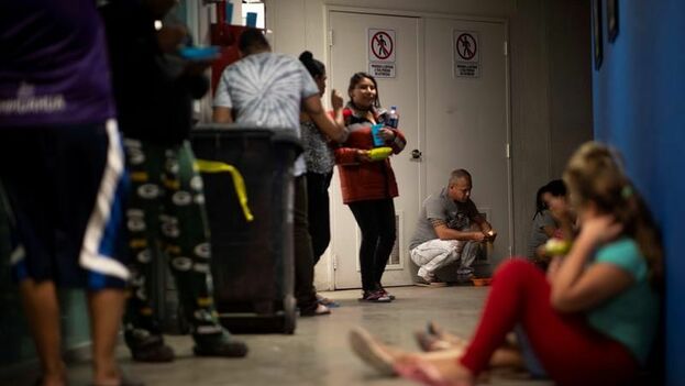 Migrantes cubanos el pasado 23 de marzo de 2019, en un albergue de la fronteriza Ciudad Juárez, en el estado de Chihuahua. (EFE)