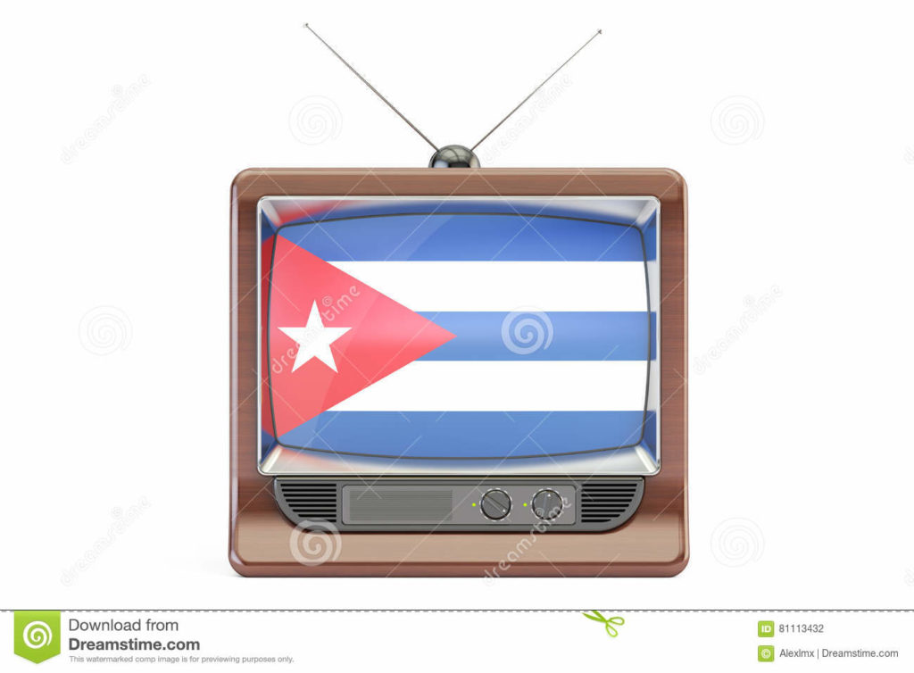 tv-vieja-con-la-bandera-de-cuba-concepto-cubano-de-la-televisión-representación-d-81113432