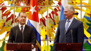 reuters_cuba_russia_Diaz-Canel_Medvedev_3oct19