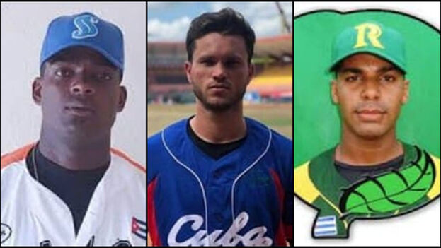 Reinaldo Lazaga, Dariel Fernandez y Dismany Palacios son los juveniles que abandonaron a la selección cubana en México. (Collage/@francysromero10)