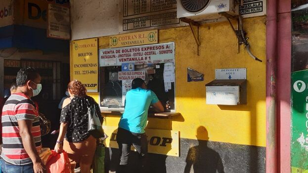 Terminal de Managua desde donde salen los ómnibus hacia el norte del país. (14ymedio)