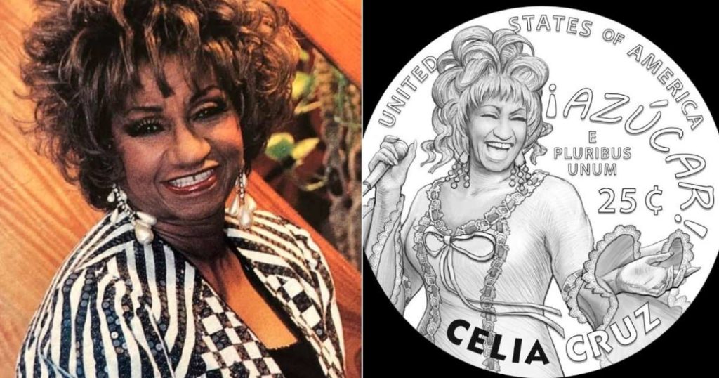 Así será la moneda de Celia Cruz que circulará en EE.UU. en 2024.