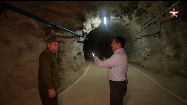 Egorov boasted that in his raid into the Cuban Army tunnels he achieved “unique images.” (Zvezda/Capture) 